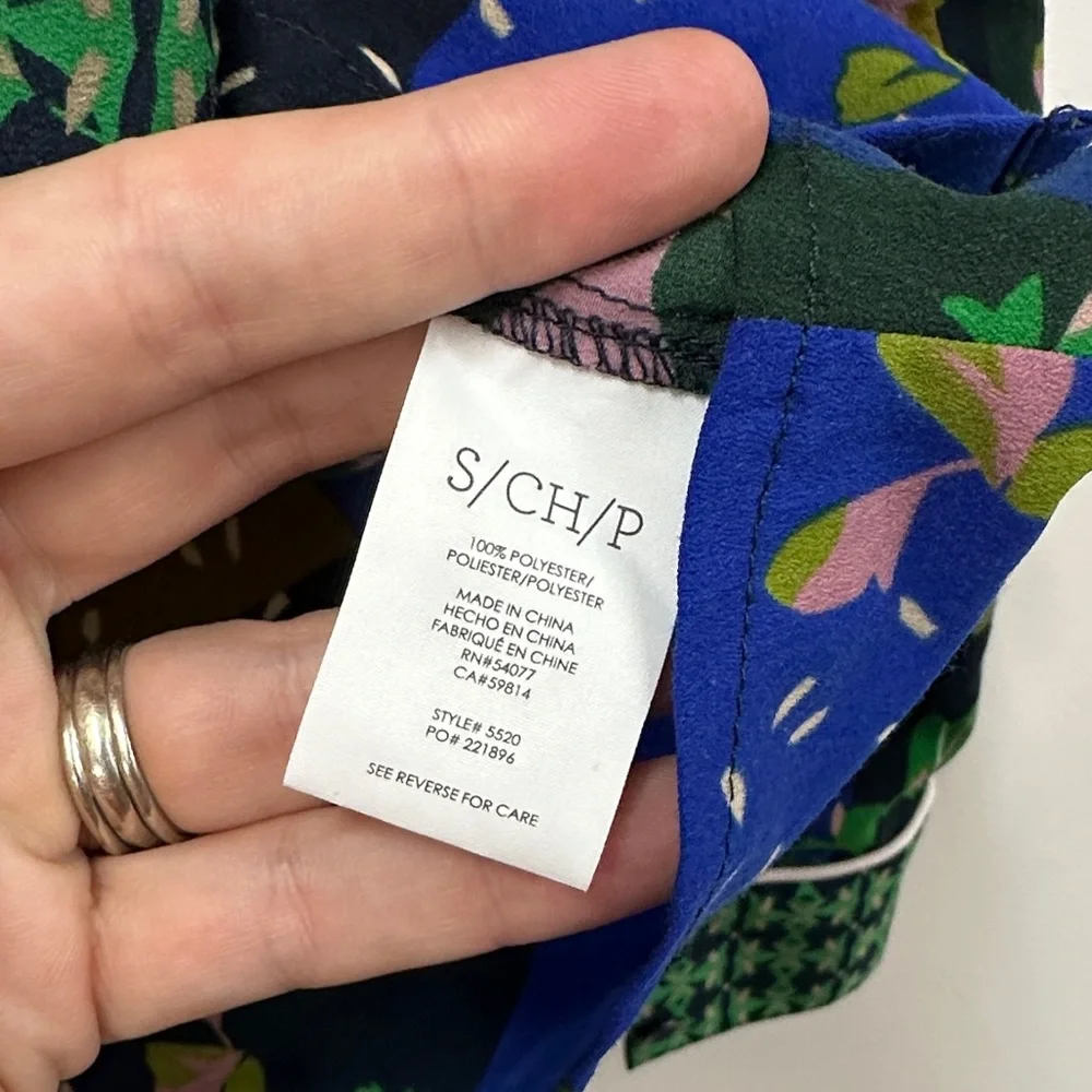 CAbi Multicolor bronco blouse Floral Patterned Shirt S 5520 - Picture 7 of 9